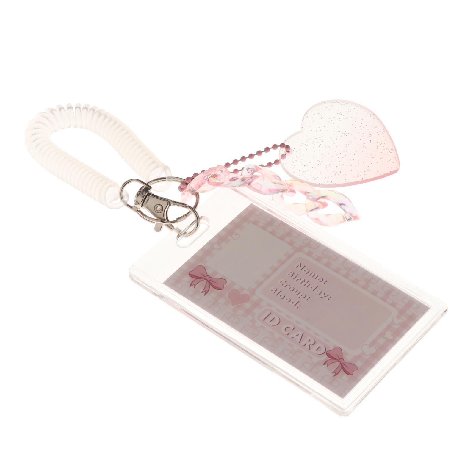 Acrylic Photocard Holder ID Card Case Cover Photo Protector Cute Portable for Teachers