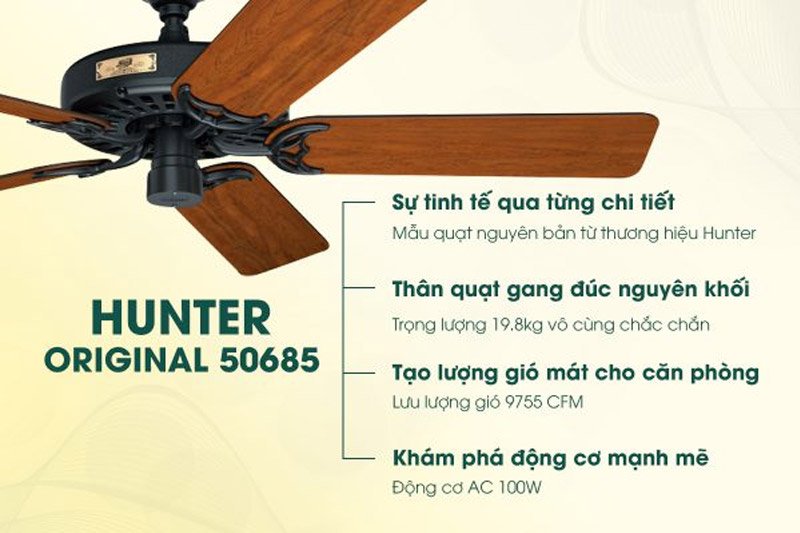 Quạt trần điện Hunter Original 50685  - Hàng chính hãng