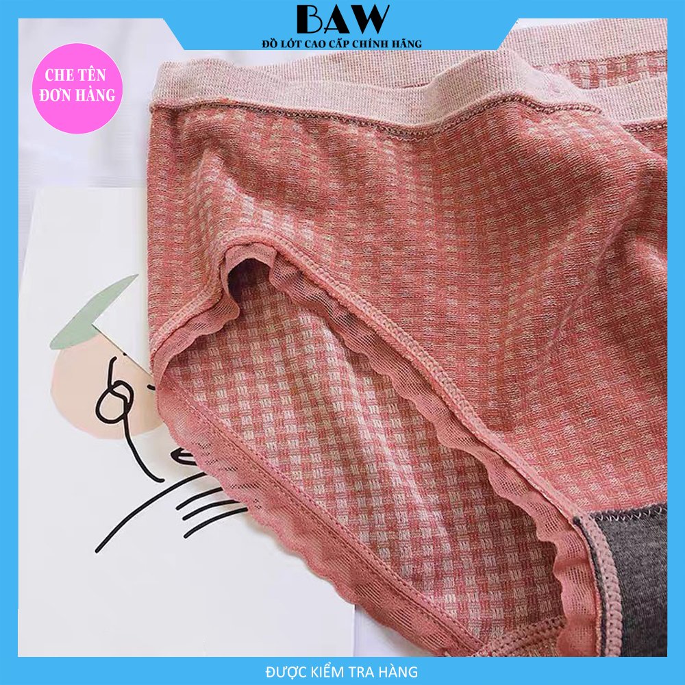 Bộ 5 Quần Lót Cotton dễ thương mềm mại tôn dáng, Hàng xuất nhập thương hiệu Baw mẫu QLN01 (one size 40-60kg)