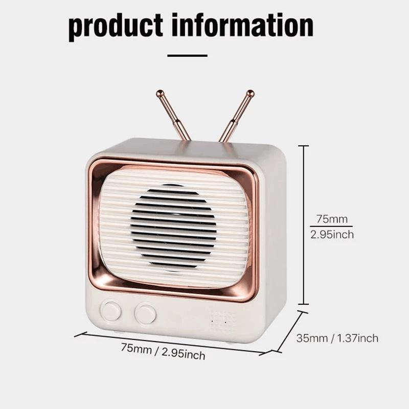 Loa Bluetooth Không Dây DW02 Hình TV Cổ Điển Chất Lượng Cao
