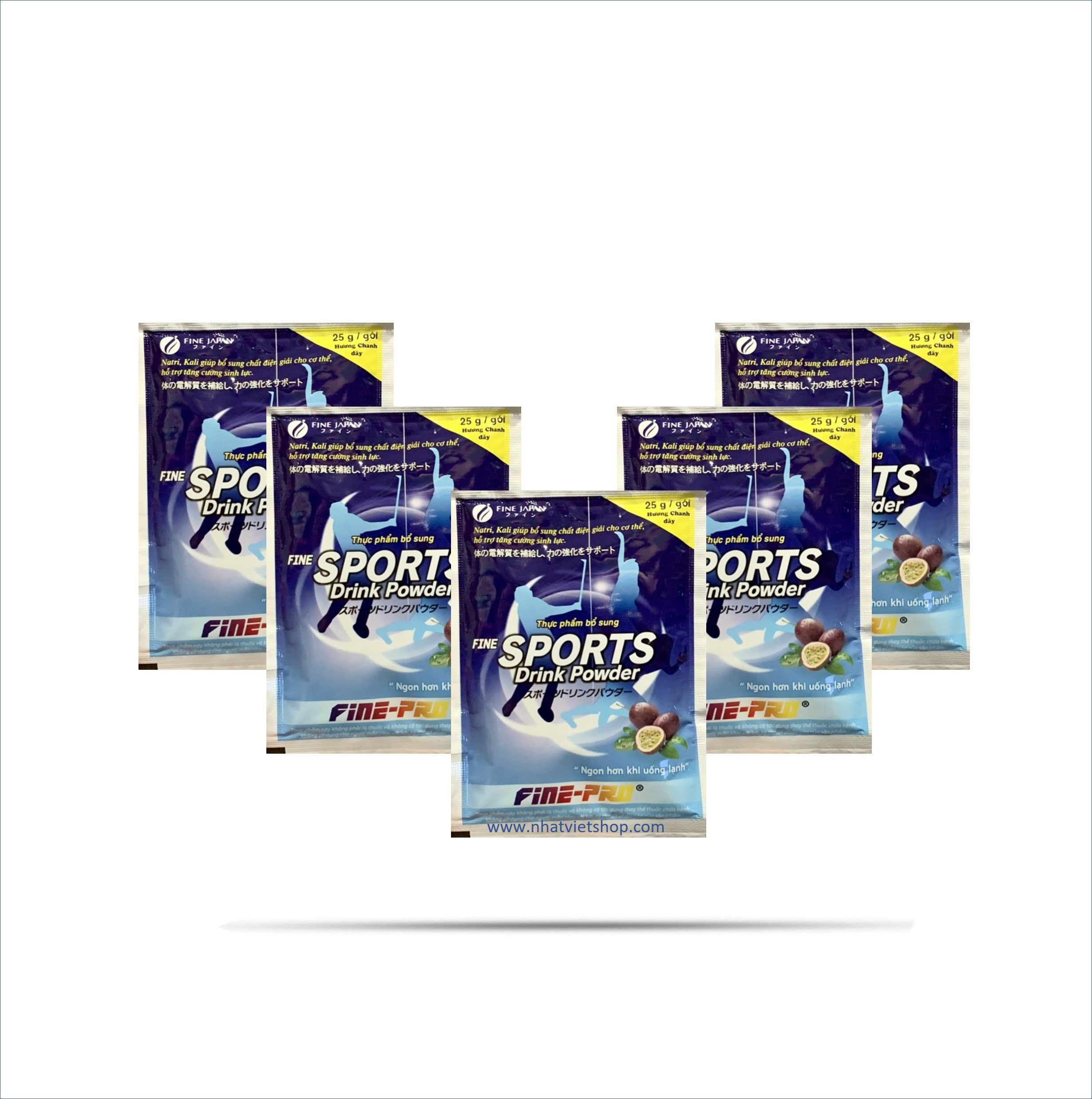 Combo 5 hộp Bột Pha Uống Bù Điện Giải FINE Sport Drink Powder