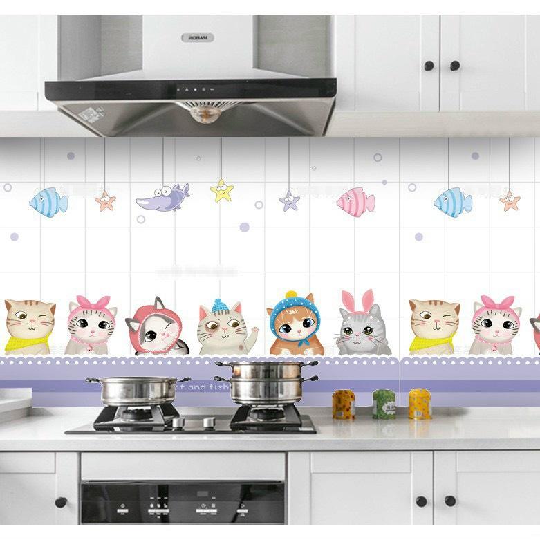 Giấy Dán Tường Bếp Cách Nhiệt Chống Dầu Mỡ, Chịu Nhiệt - Decal Dán Bếp