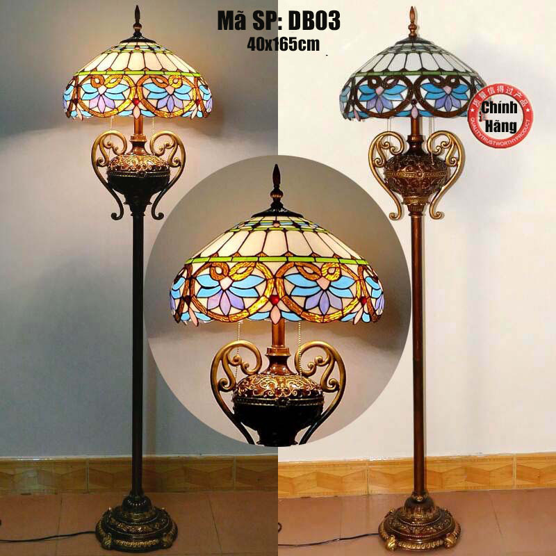 Đèn cây Tiffany DB03 Phong cách Mỹ - Cao 1m65 - Sang trọng - nghệ thuật