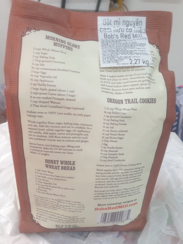 Bột bánh mì Artisan Bread Flour hiệu Bob's Red Mill 2,27kg