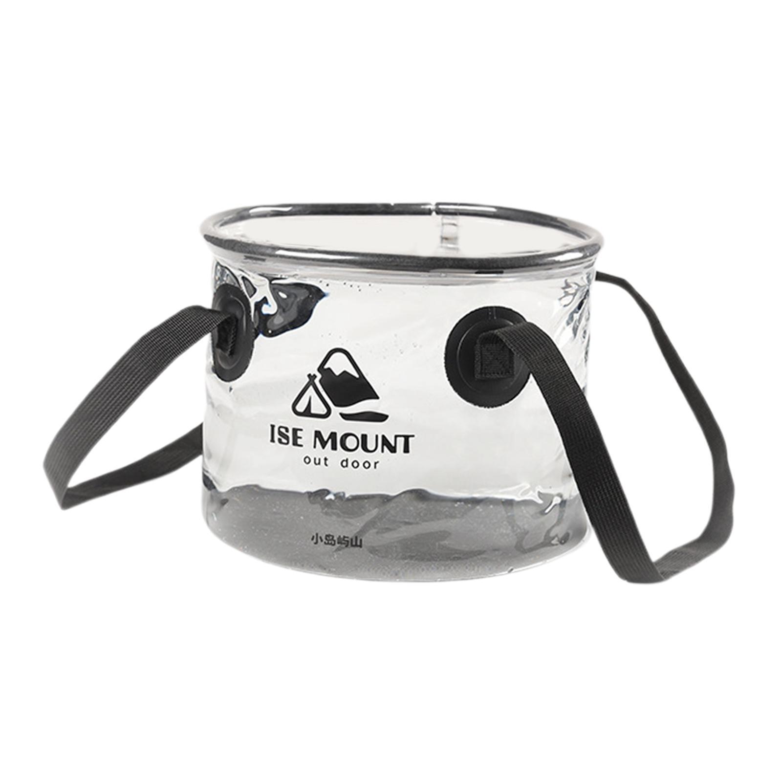 Collapsible Bucket with Handle Folding Water Bucket Camping Wash Tub Kitchen Portable Water Container Wash Basin for Cleaning Outdoor Hiking