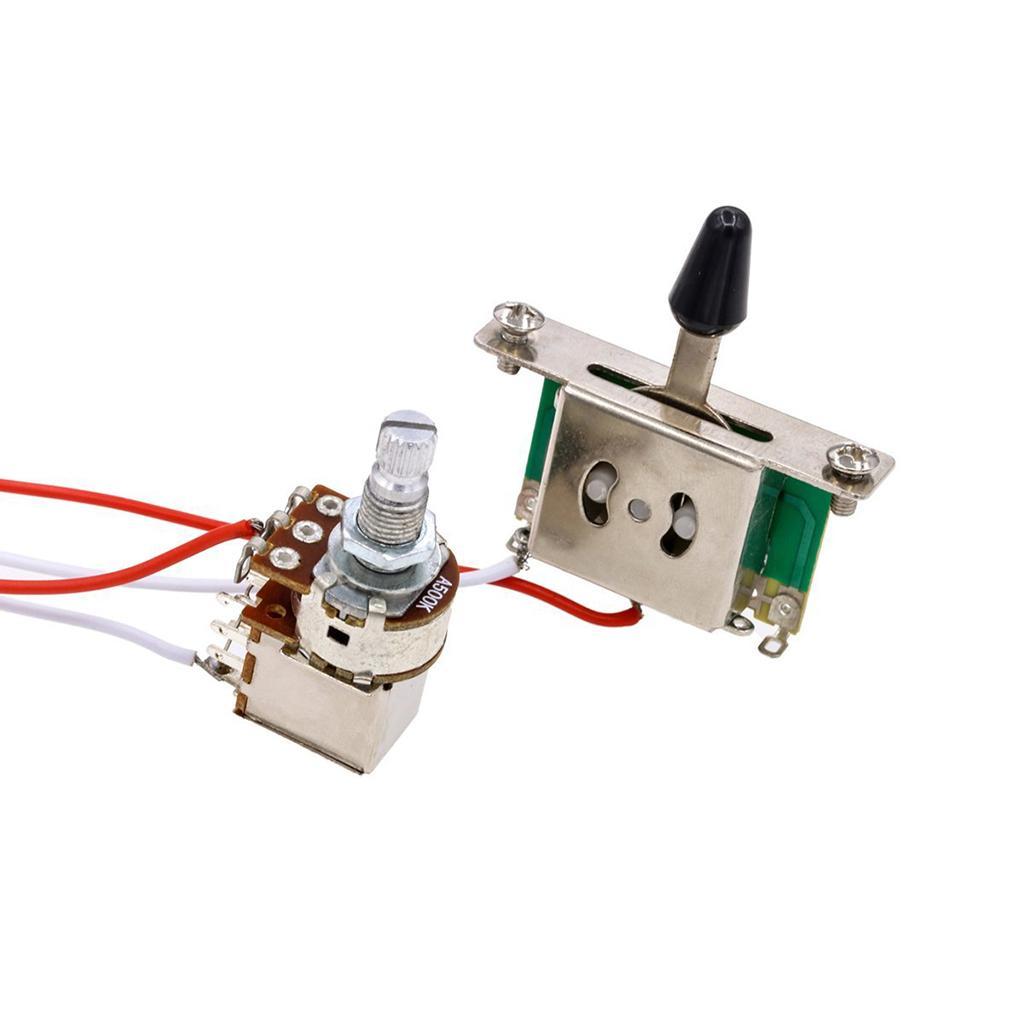 Guitar Wiring Kit 3 Way Switch 1 Volume 1  Pots  for Electric Guitar