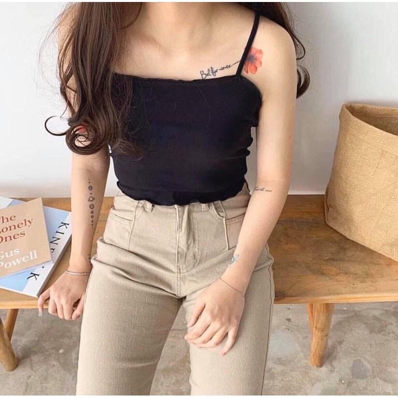 Áo 2 Dây CropTop Sexy, Khoe Dáng Body Siêu Hot AB011