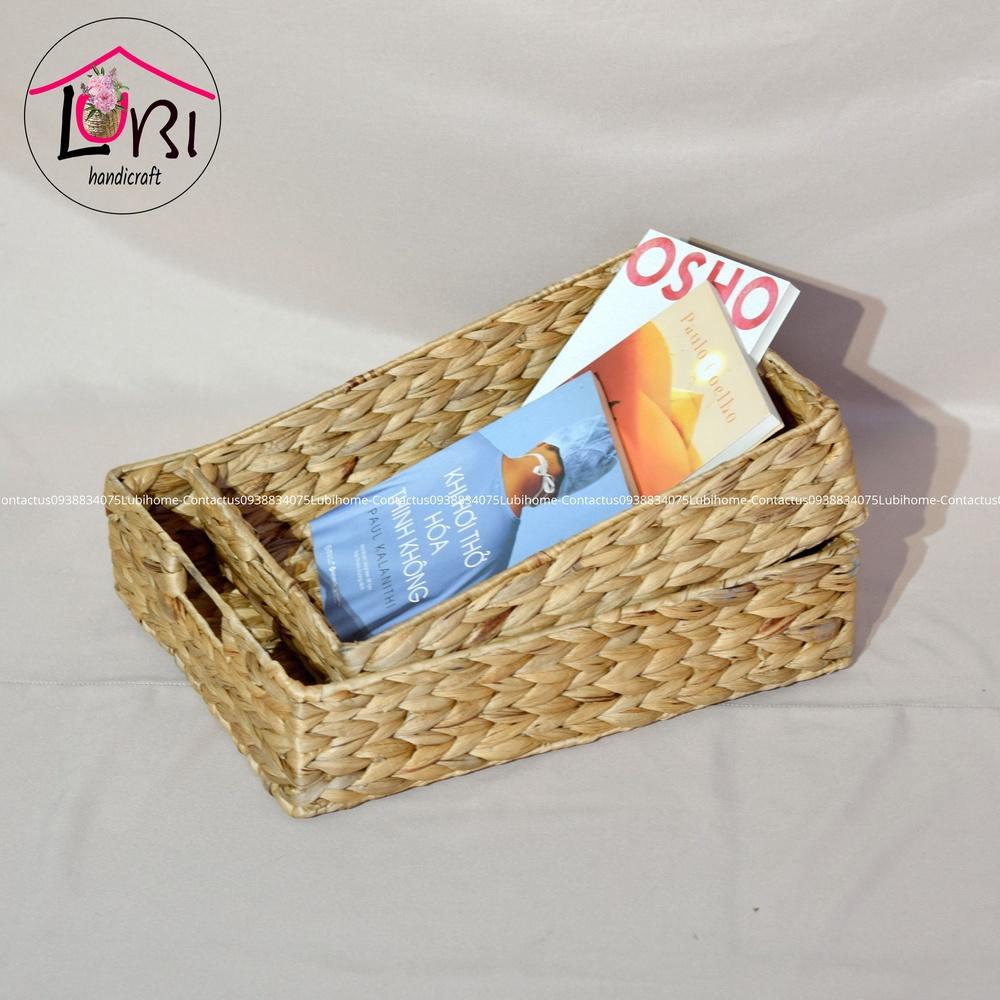 Khay đựng đồ văn phòng lục bình - sang trọng