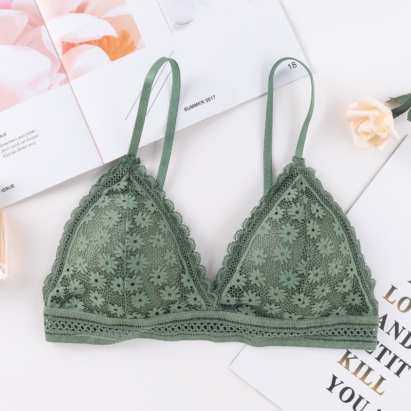 Áo Bra Ren Hoa Sexy - Áo Ngực Mút Mỏng Mặc Thoải Mái cài Sau