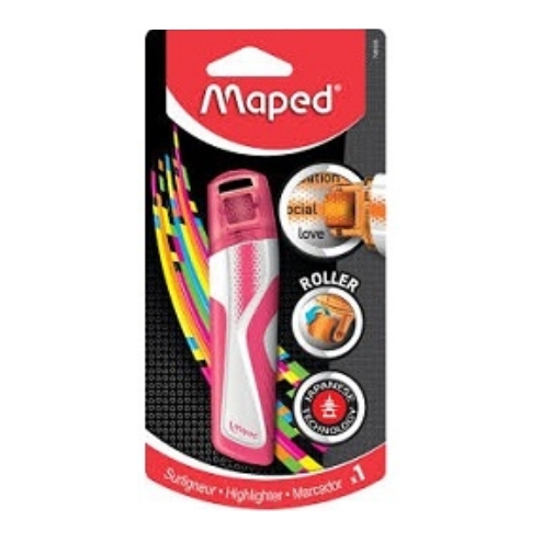 Bút Lăn Dạ Quang Maped 746337 - Mực Hồng