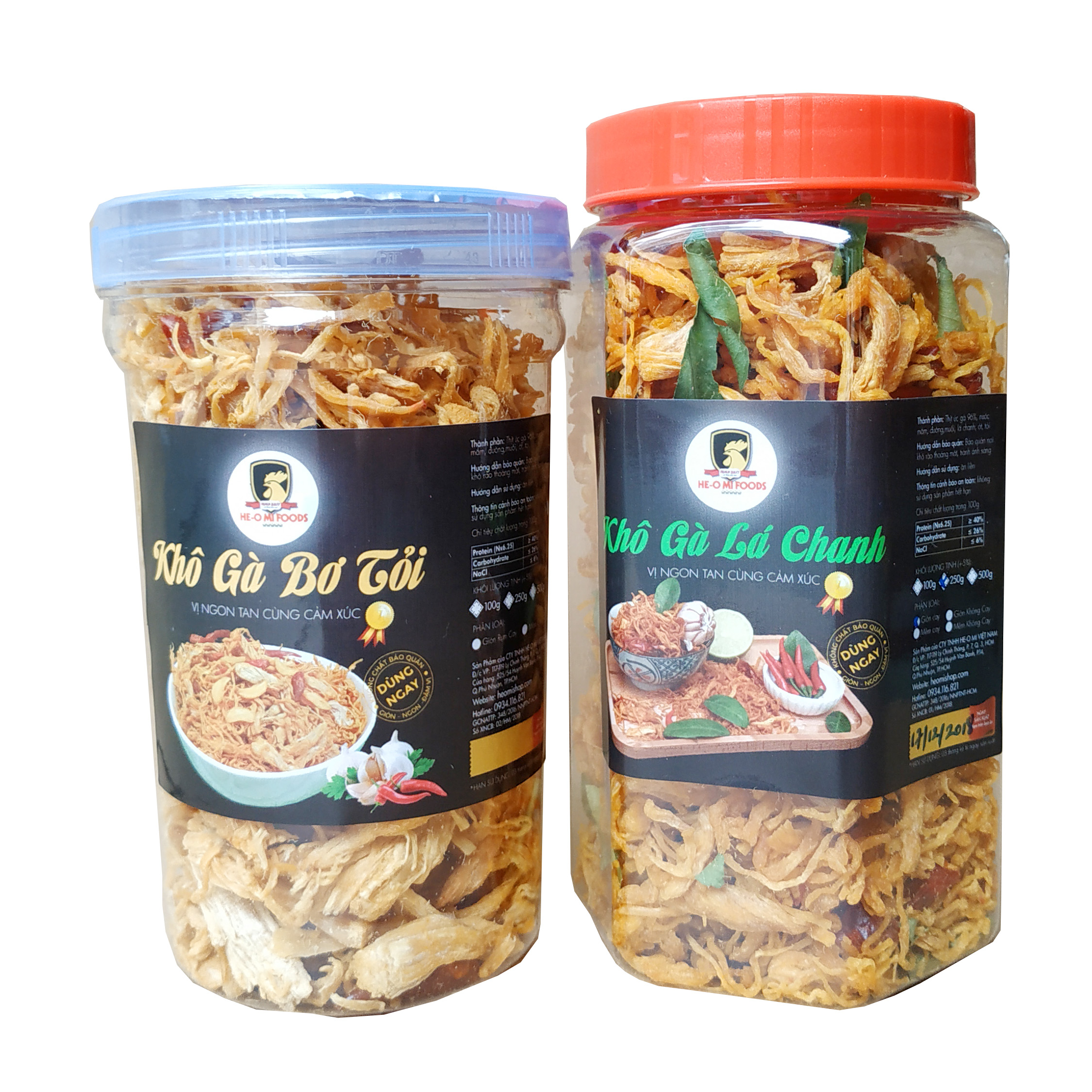 Khô gà bơ tỏi mềm cay Heo Mi 250g