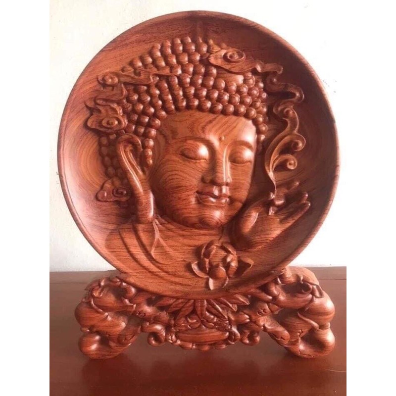 Đĩa gỗ phong thủy trang trí phòng khách