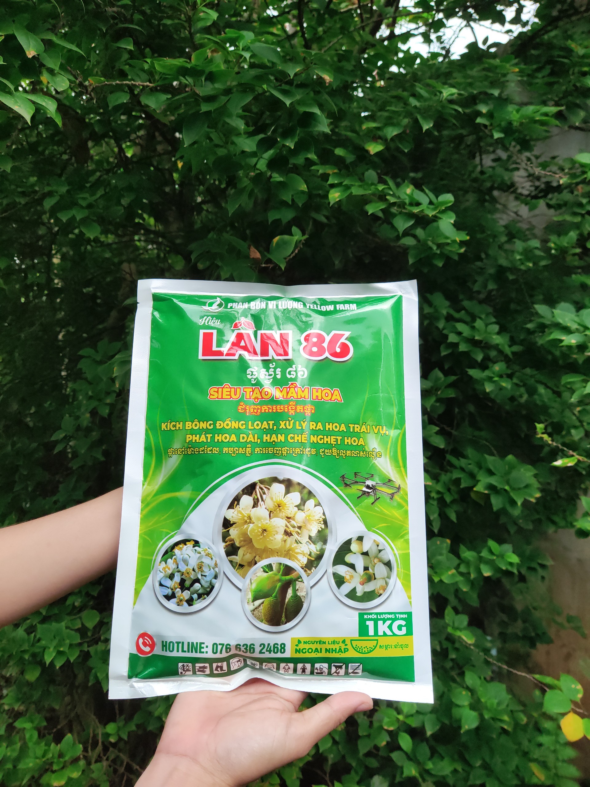 LÂN 86 gói 1kg - Xử lý ra hoa trái vụ gói 1 KG