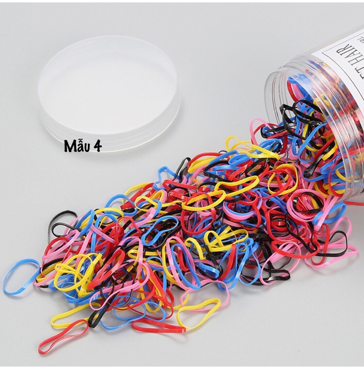 HỘP DÂY BUỘC TÓC CHUN NHIỀU MÀU BÉ GÁI
