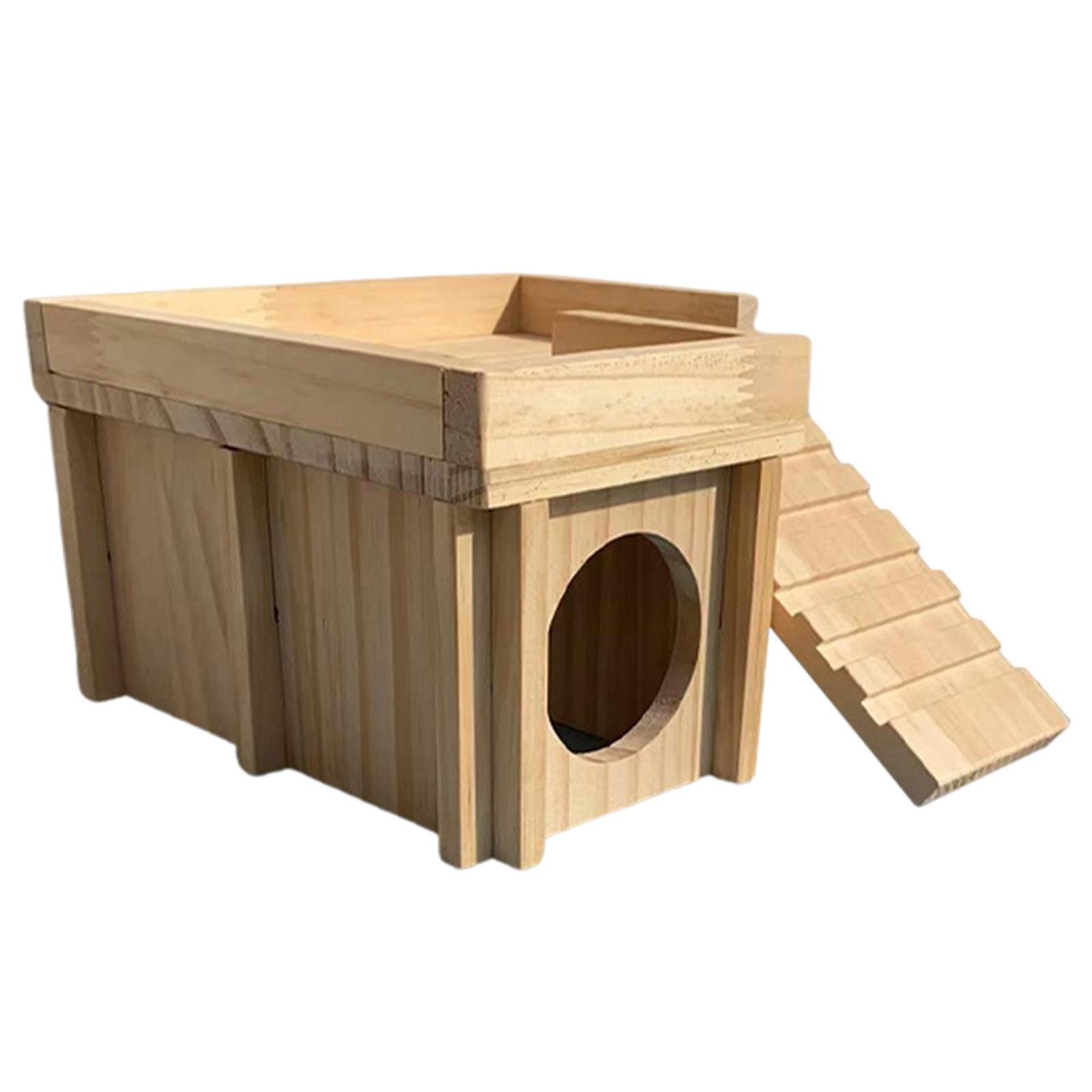 Wooden Hamster House Climbing Ladder Pet Playground for Small Animals Gerbil