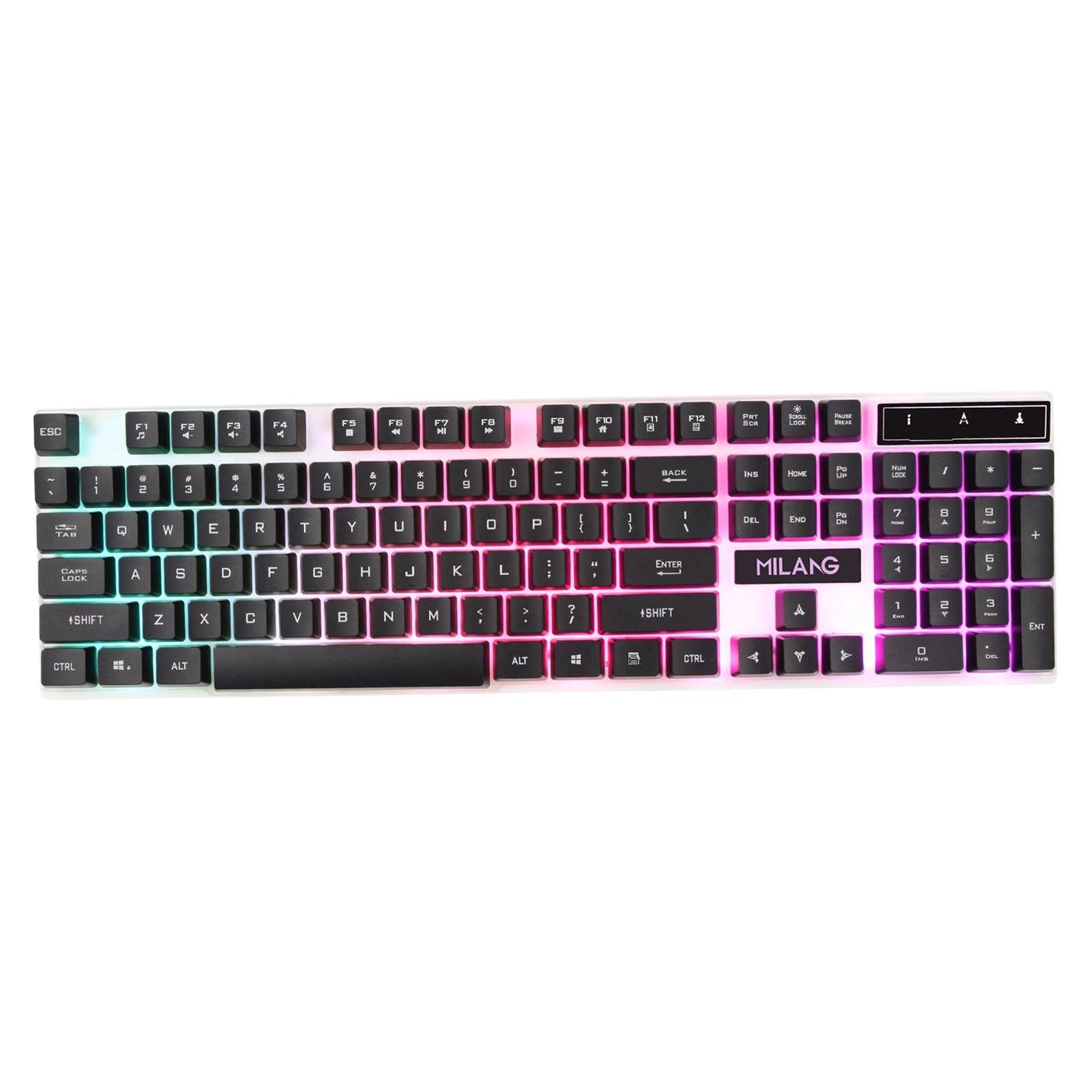 RGB Backlit Mechanical Gaming Keyboard 104 Keys USB