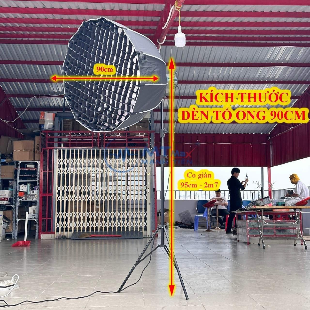 Bộ Đèn Studio ET300S Loại 90cm - Công Suất 600W, 3 Chế Độ Sáng, Màn Hình Thông Số, Chân Đèn 2m7 Gấp Gọn Thoải Mái Di Chuyển Hàng Chính Hãng