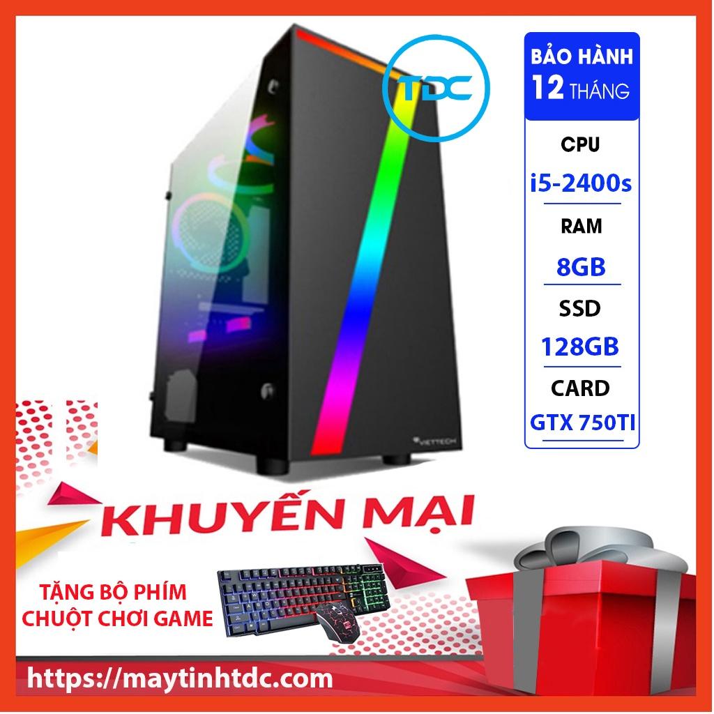 MAX PC GAMING X7 CPU Core i5-2400s Ram 8GB SSD 128GB GTX 750TI Chơi PUBG,LOL,CF,Fifa4,Đế chế Tặng Bộ Phím Chuột Game