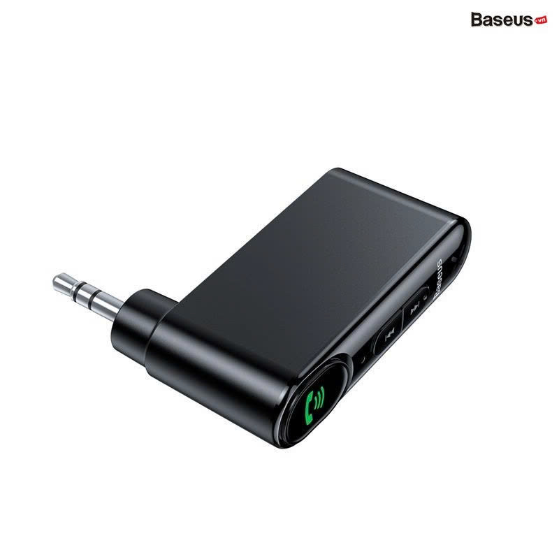 Bộ Bluetooth Receiver dùng cho xe hơi Baseus Qiyin AUX ( Car AUX 3.5mm Bluetooth Receiver/ Adapter) hàng chính hãng