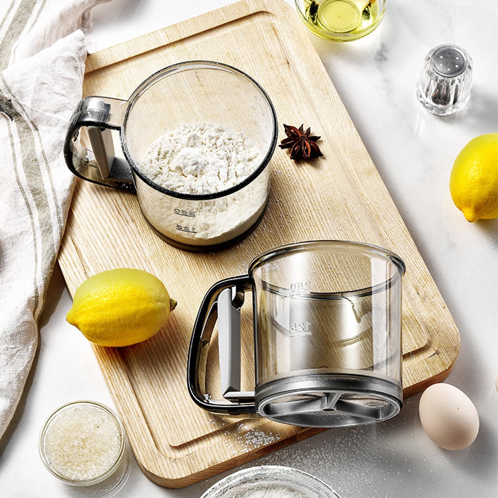 Flour Sieve Baking Utensils Sieve Cup Washable Multifunctional for Pastries Flour Cakes Pies