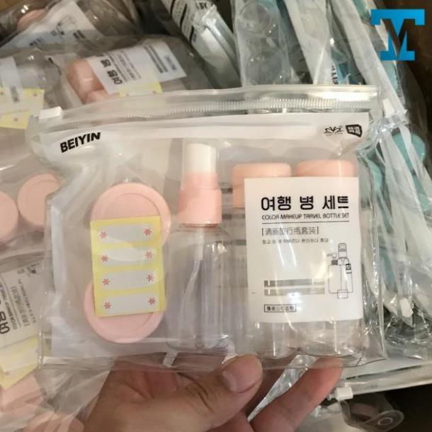 Set 7 món chiết mỹ phẩm kèm túi zip - PKTQ