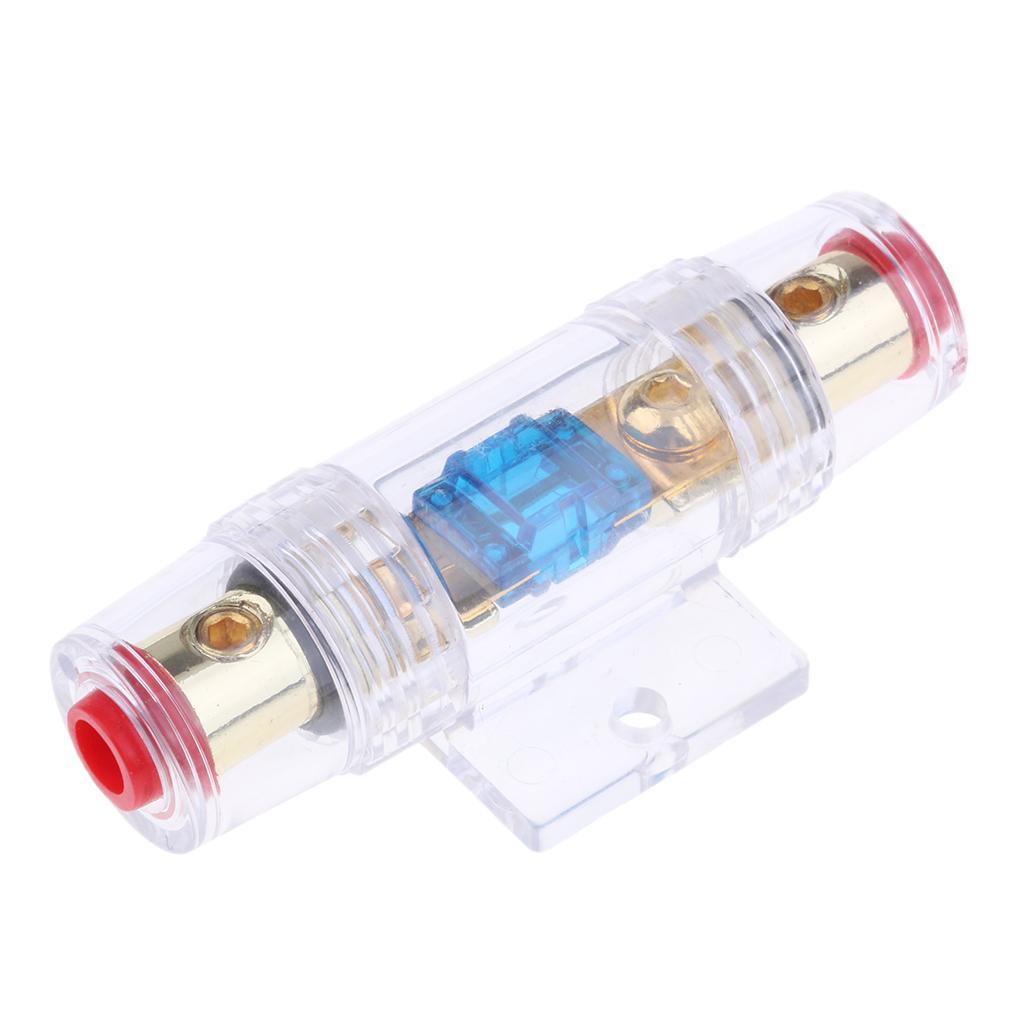 1PCS 60A Fuse Holder Fuseholder Block for Car Speaker Audio Amplifier Blue