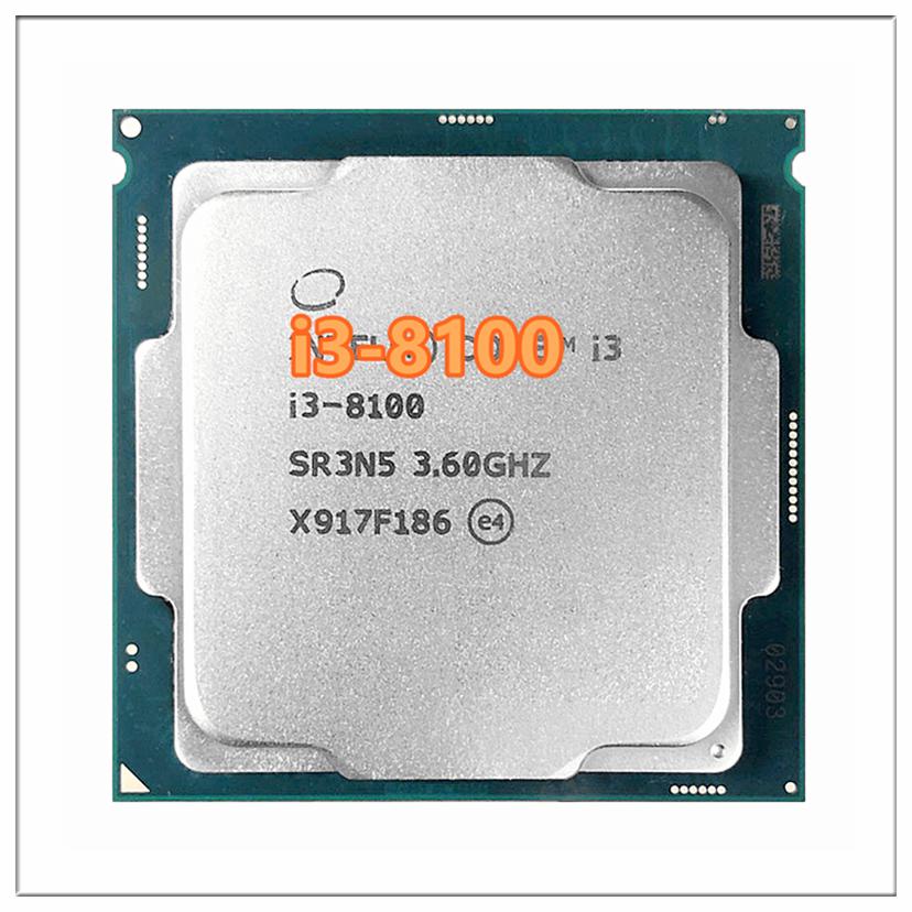 Core i3-8100 I3 8100 3.6GHz Bộ xử lý CPU Quad-THURE-THURE