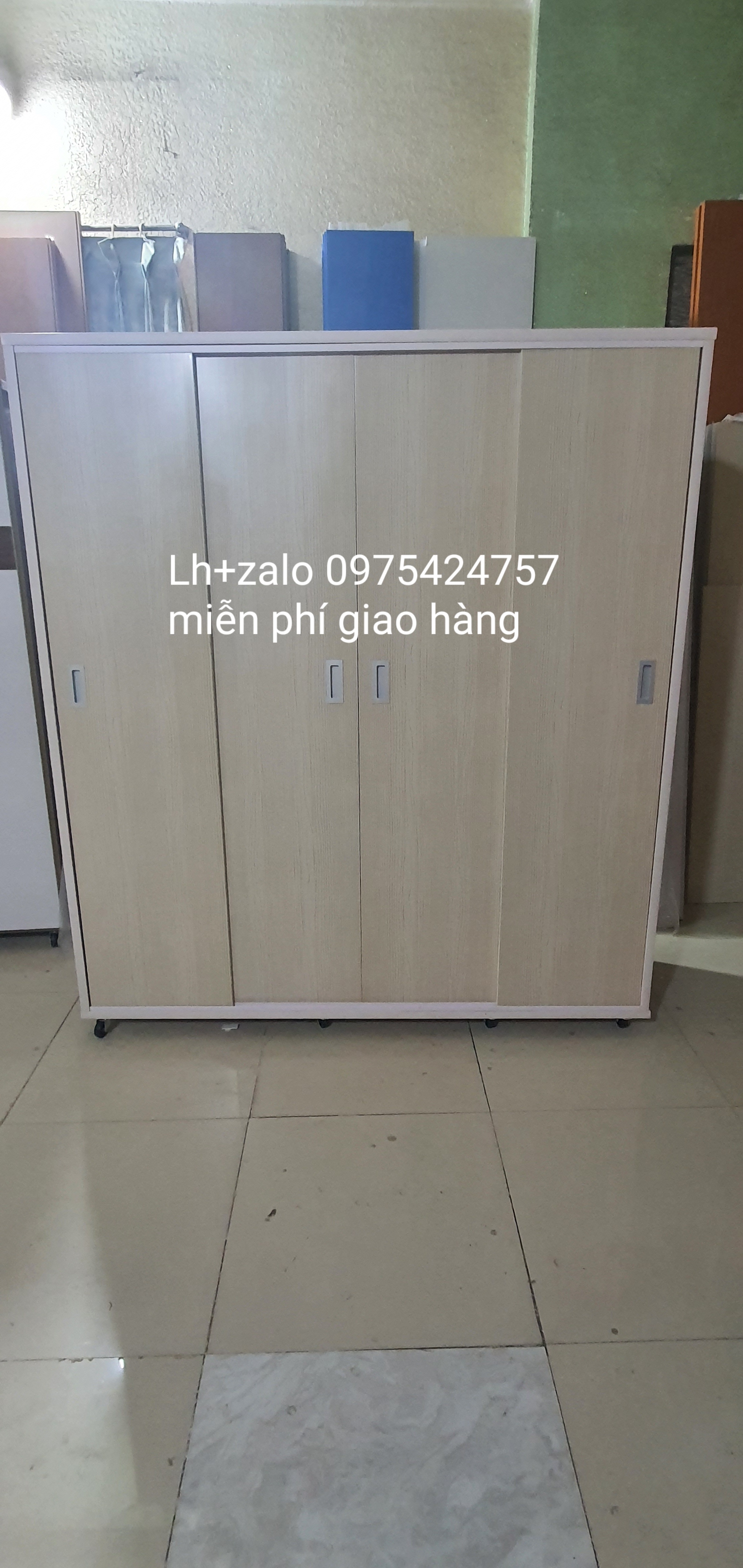Tủ nhựa đài loan 4 cánh cửa lùa