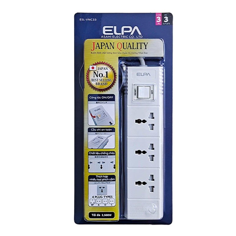 Ổ CẮM ĐIỆN ELPA ESL-VNC33