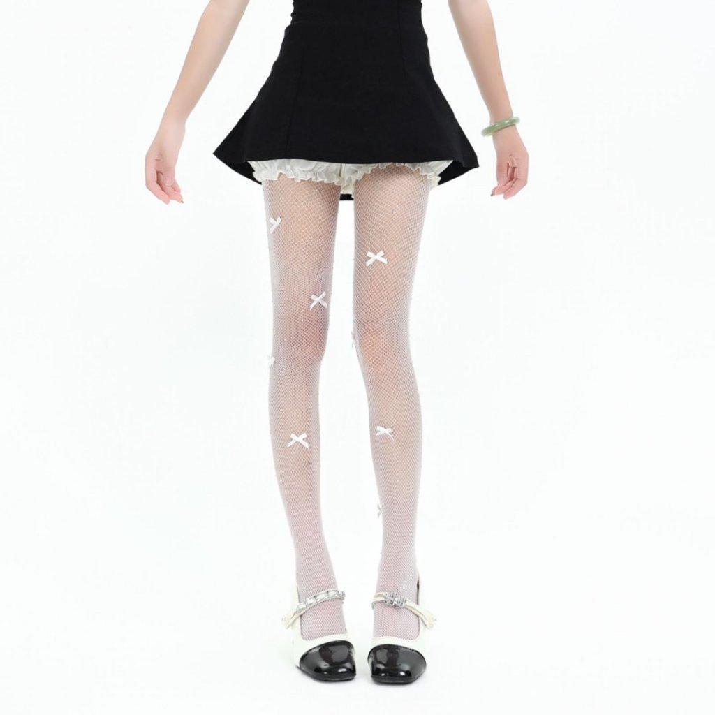 [MẪU MỚI 2026] QUẦN TẤT LƯỚI ĐÍNH ĐÁ ĐÍNH NƠ lấp lánh bling bling sexy thời trang, siêu bền không rách không xước