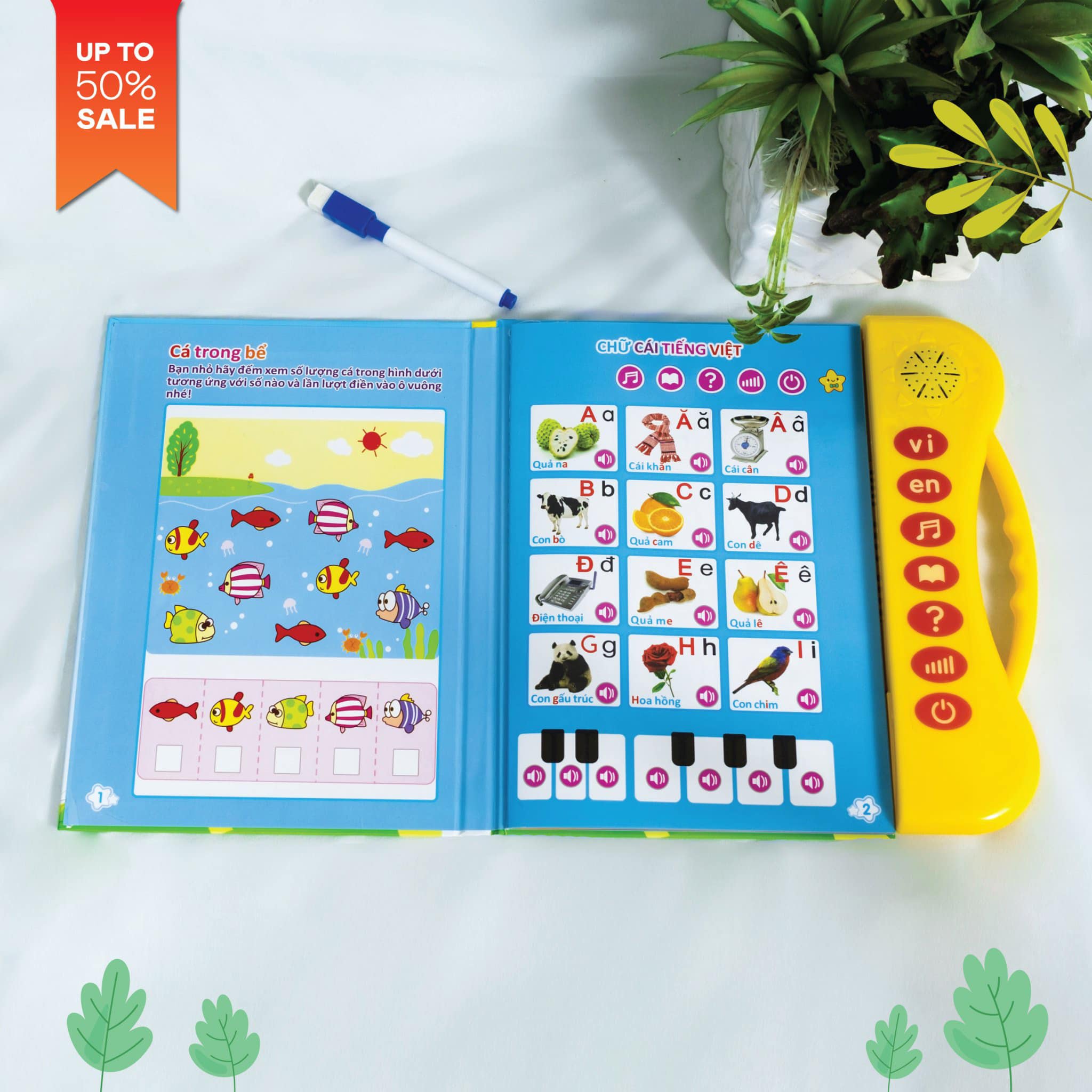 Sách điện tử song ngữ Anh - Việt cho bé 1-7 tuổi, giúp bé thông minh học tốt tiếng anh, phiên bản mới nhất