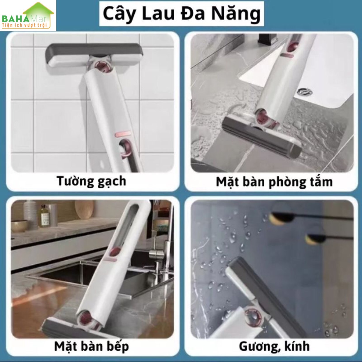 CÂY LAU MINI ĐA NĂNG VÀ THÔNG MINH TỰ VẮT GẤP GỌN SIÊU THẤM HÚT TIỆN DỤNG LAU DỌN "BAHAMAR" Làm sạch mạnh mẽ, có thể lau nhiều loại bề mặt : kính, đá, sàn nhà, sàn bếp, bàn vệ sinh, bàn học...