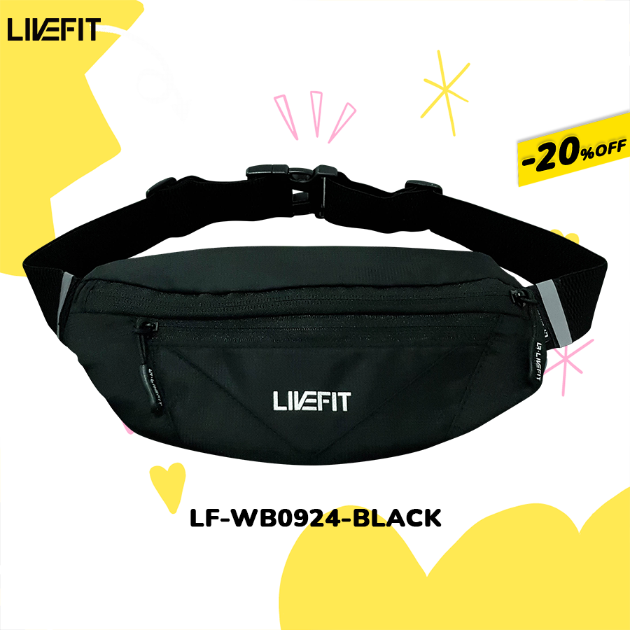 Đai chạy bộ, Túi đeo hông chạy bộ LiveFit cao cấp - Running Belt - WB0924