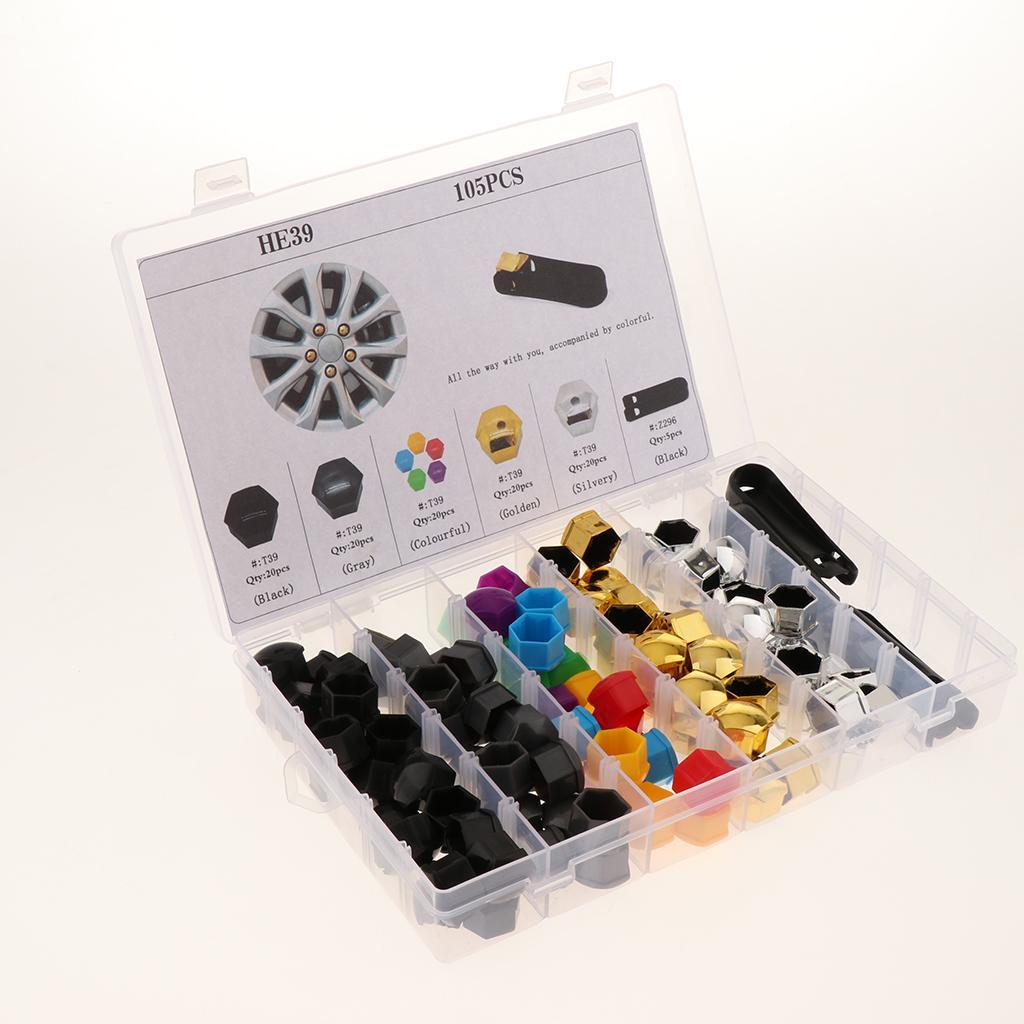 Universal 17mm Chrome Car Wheel Nut  Hub Screw Cover Lug Nur Cover