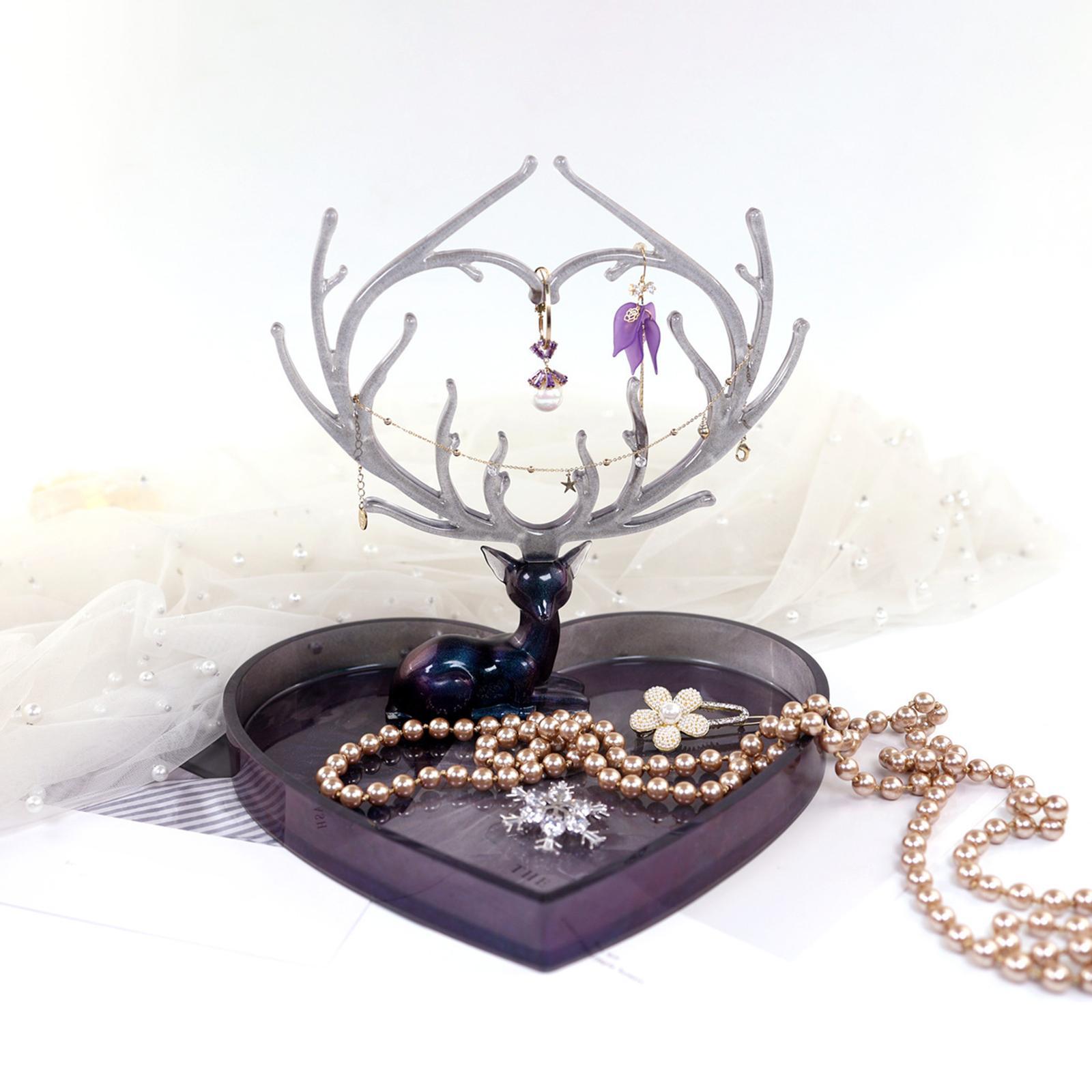 Jewelry Display Rack Silicone Mold Epoxy Resin Art Crafts Jewelry Tray Mould for Office