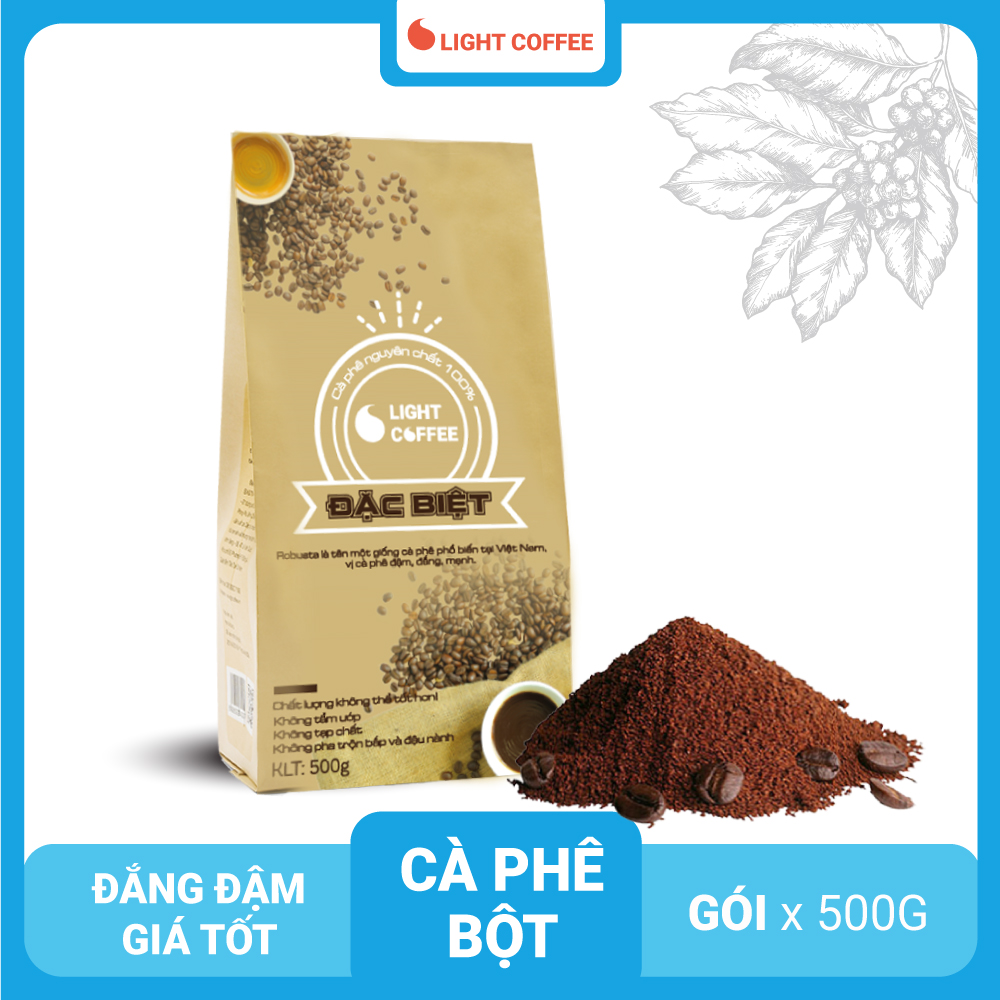 Cà phê rang xay Đặc biệt Light coffee vị đậm, đắng mạnh - 500g