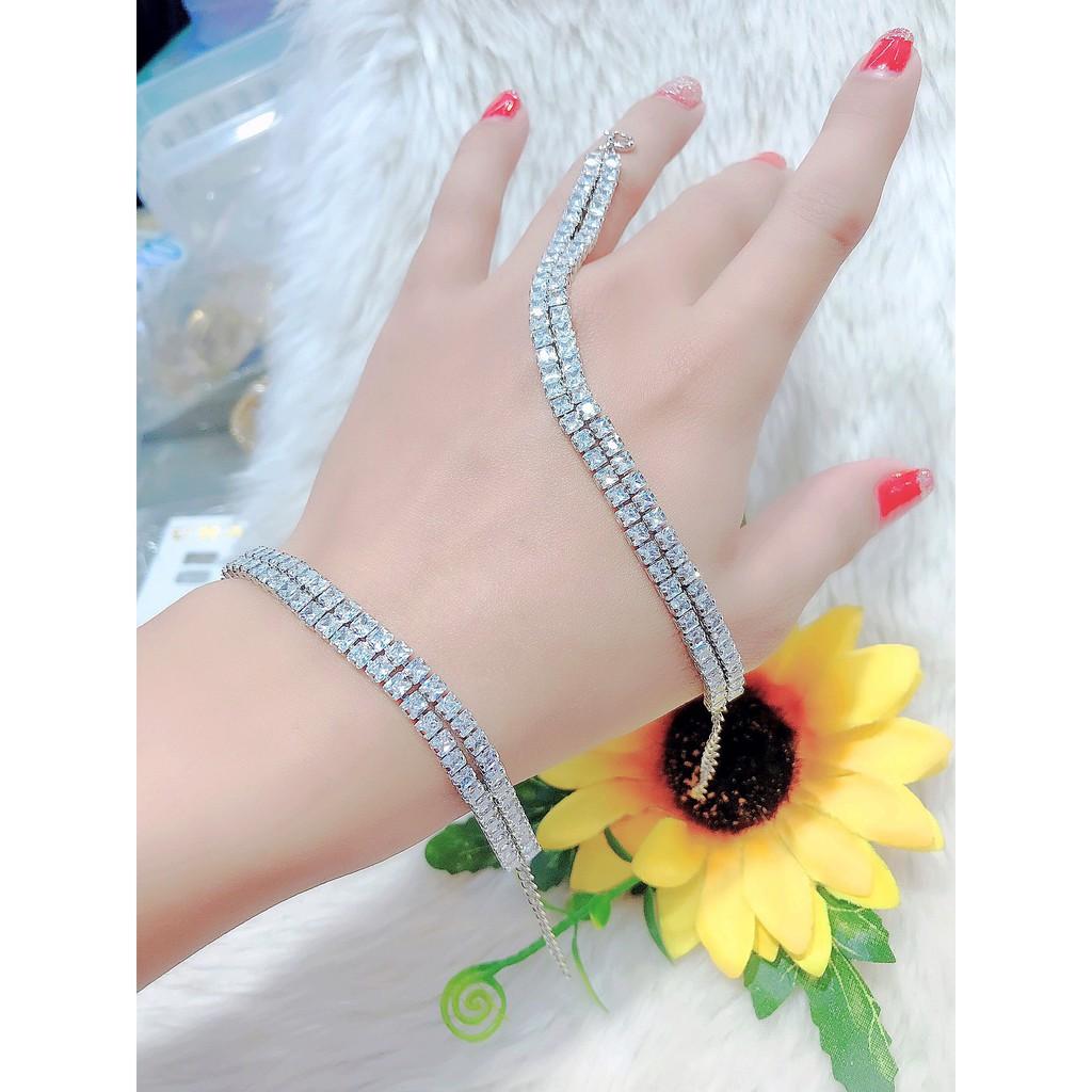 Lắc Tay Xi Bạc Đính Đá - Lắc Tay Xi Bạc Đính Đá Mẫu Mã Sang Trọng