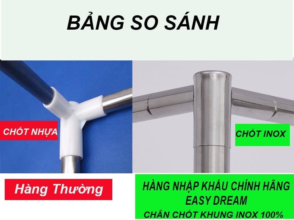 Màn khung không không khoan tường bản nâng cấp  khung inox 100%  - Mùng ngủ chống muỗi cao cấp EASY DREAM