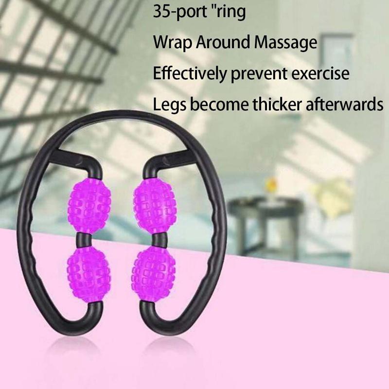 4 Bánh Xe Máy Massage Tập Yoga Vòng Chân Kẹp Chân Đẹp Stovepipe Cơ Lăn Massage Con Lăn Xốp Chân Stovepipe Máy Mát Xa