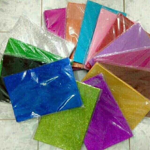 10 tờ A4 xốp kim tuyến nhiều màu HANDMADE
