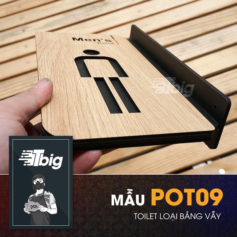 Bảng toilet gỗ chỉ hướng loại bảng vẫy thiết kế sang trọng đẳng cấp