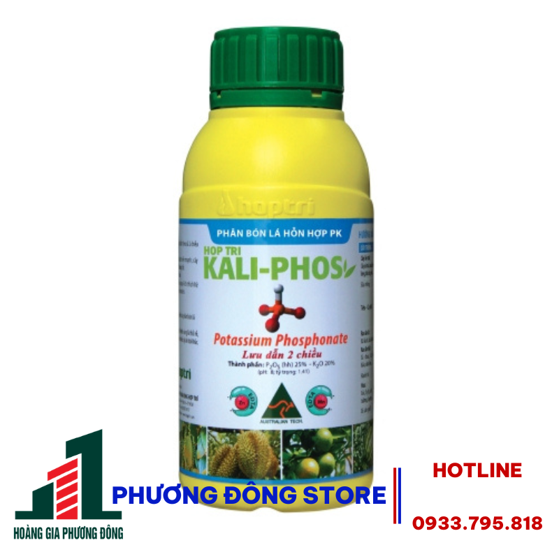 Phân bón lá hỗ trợ phòng bệnh cho cây trồng HỢP TRÍ KALI-PHOS - chai 500ml, chai 1 lít