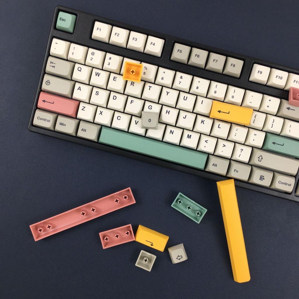 9009 Keycaps Vintage Style Cherry profile XDA Dye Sublimation PBT Keycap Fabric 61 68 71 84 87 980 104 108