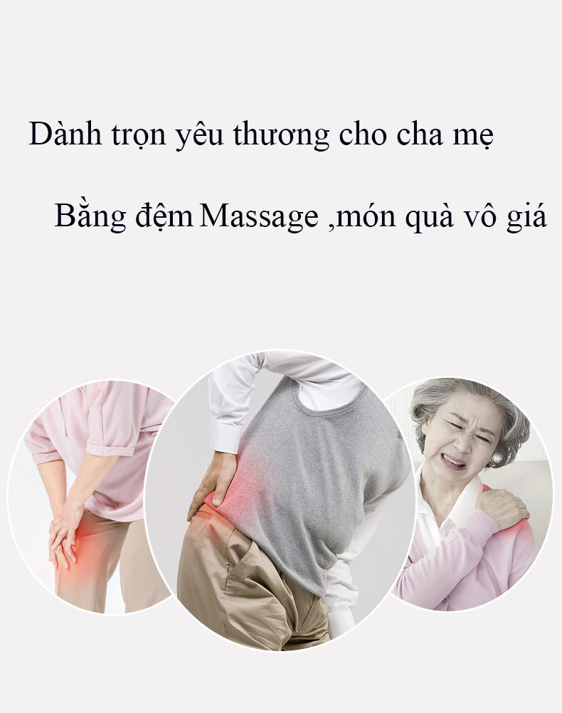 Đệm Massage Toàn Thân Phiên Bản 2022 Ngọc Lục Bảo - Nệm Mát Xa Toàn Thân - Chất Liệu Vải Nhung Thoáng Mát