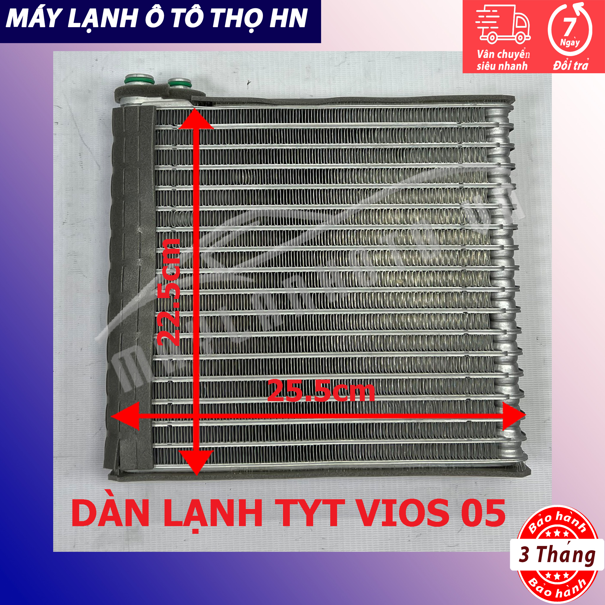 Dàn (giàn) lạnh Toyota Vios 2005 Hàng xịn Thái Lan (hàng chính hãng nhập khẩu trực tiếp)