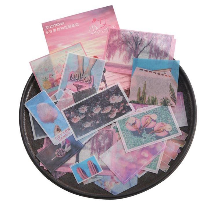 Bộ 40 Nhãn Dán Sticker Trang Trí Zaomo Card