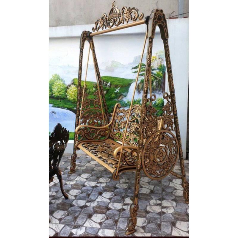 Xích đu nghệ thuật sân vườn nhôm đúc siêu sang trọng