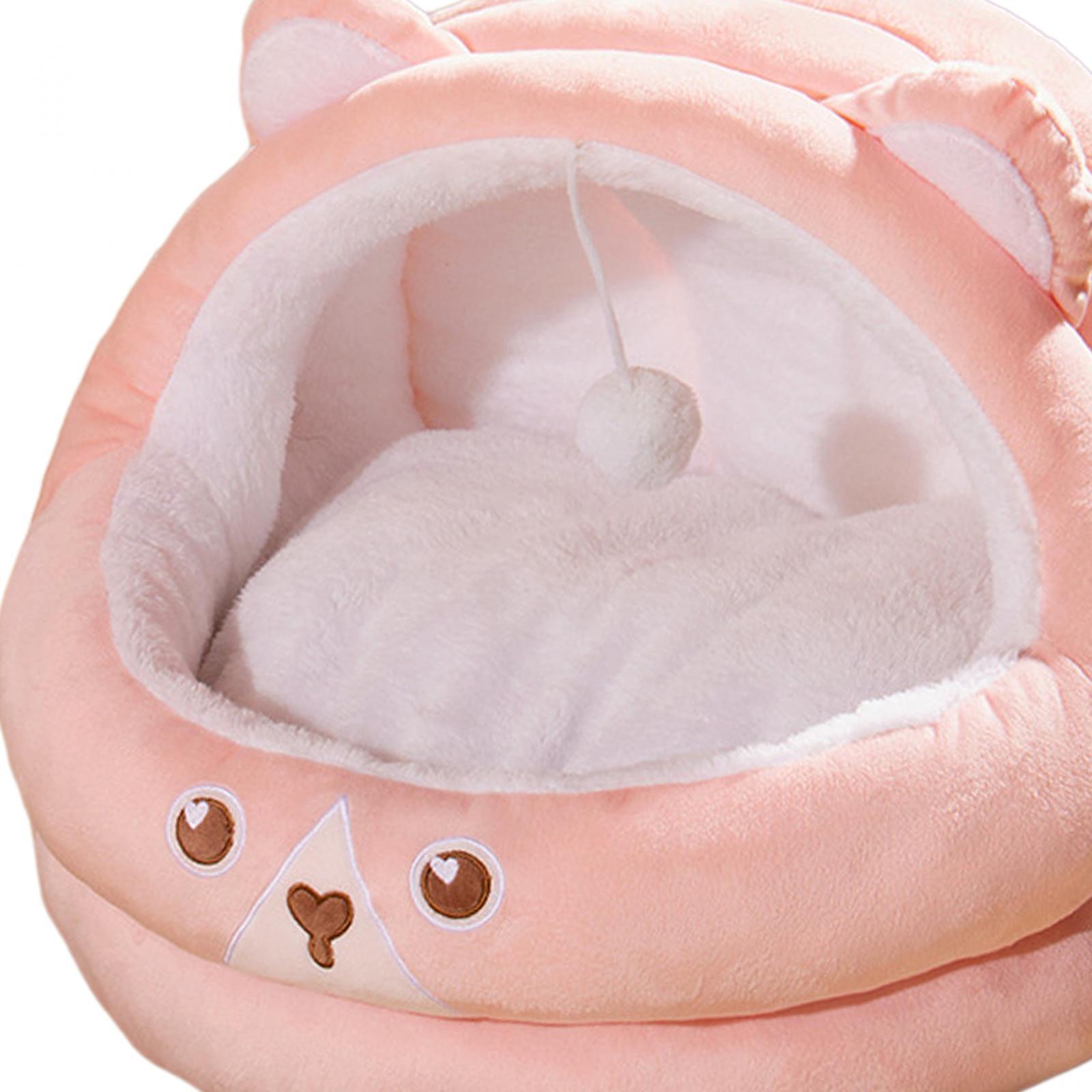 Bear Shaped Cat Bed Cave Indoor Indoor Cats Cozy Sleeping Calming Furniture Kennel Cat Bed Semi Enclosed Pet Cat Nest for Puppy Cats