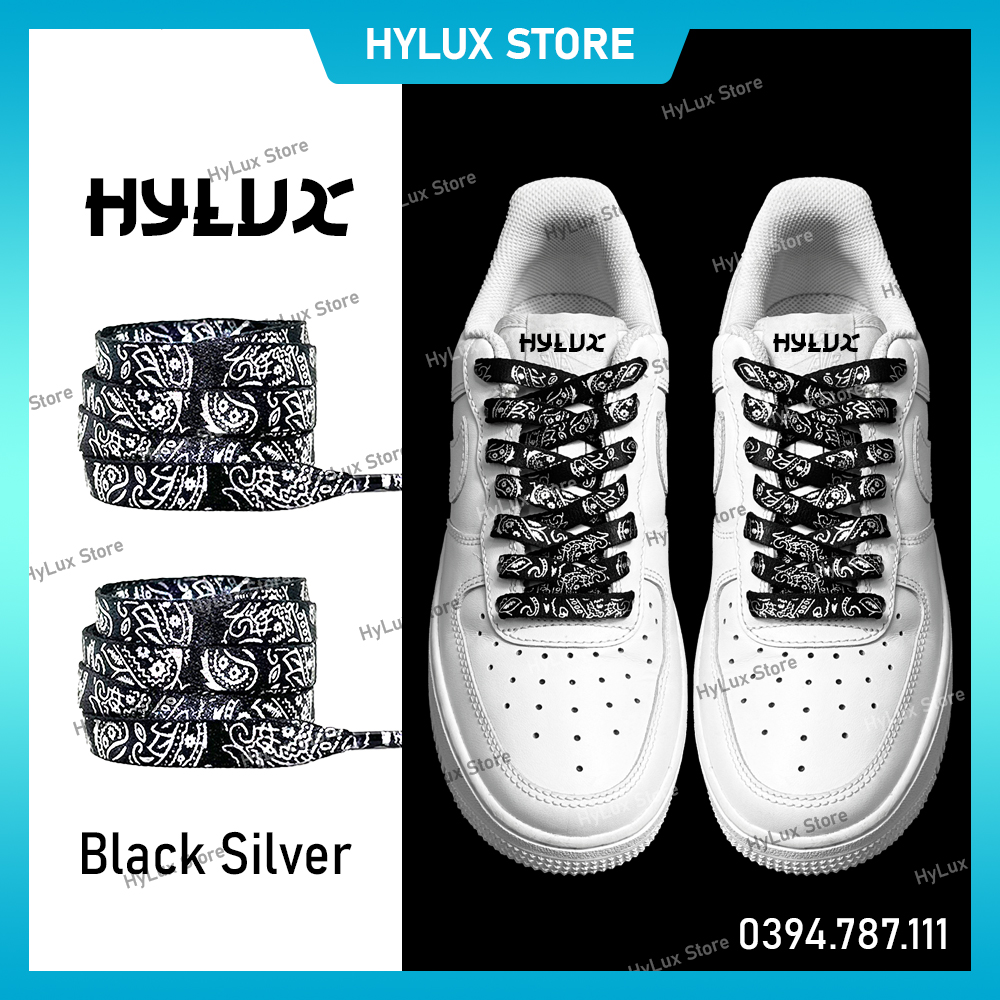 Dây giày họa tiết Paisley Bandana cho Air Force 1, Jordan 1 cao cấp - Dây giày thể thao