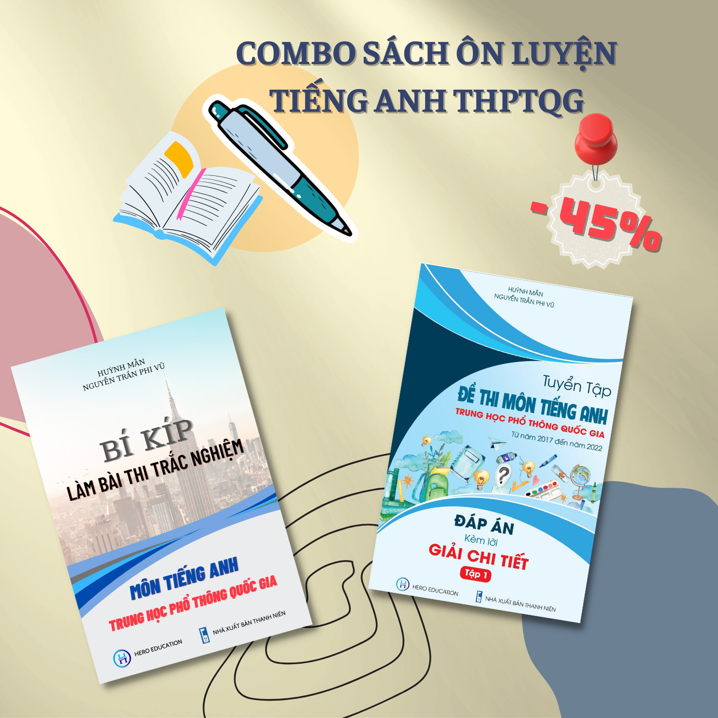 COMBO 2 CUỐN - BỘ SÁCH ÔN THI TIẾNG ANH THPTQG VỚI GIÁ CỰC SỐC !!!